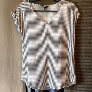 Express black & white Stripped Blouse